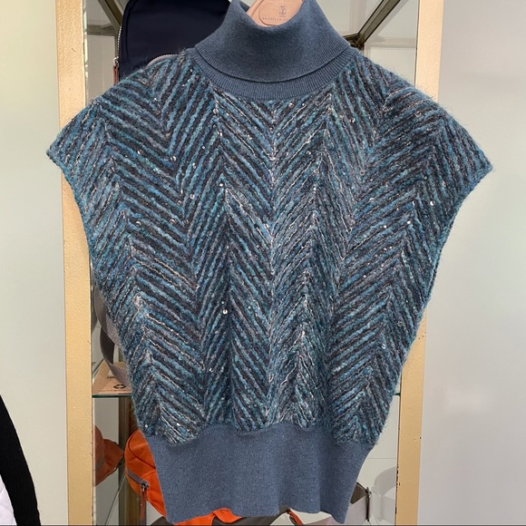 Brunello Cucinelli Cashmere Short Sleeve Sweater - Picture 1 of 15